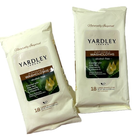 Yardley London Disposable Large Washcloths 2 Packs NWT - Picture 1 of 6